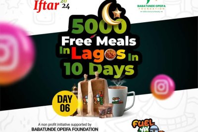 5000 Free Meals in Lagos in 10 Days